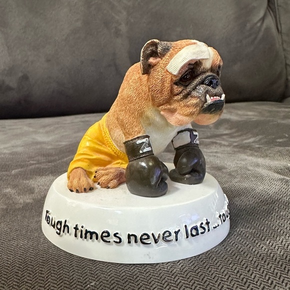 Zelda Wisdom Tough Times never last .. tough people do bulldog figurine - Picture 2 of 8